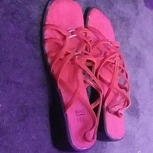 Women's Red Strappy Sandals